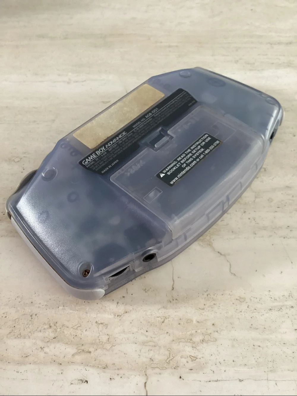 Nintendo Gameboy Advance Console Clear Glacier Handheld Game Boy GBA Purple